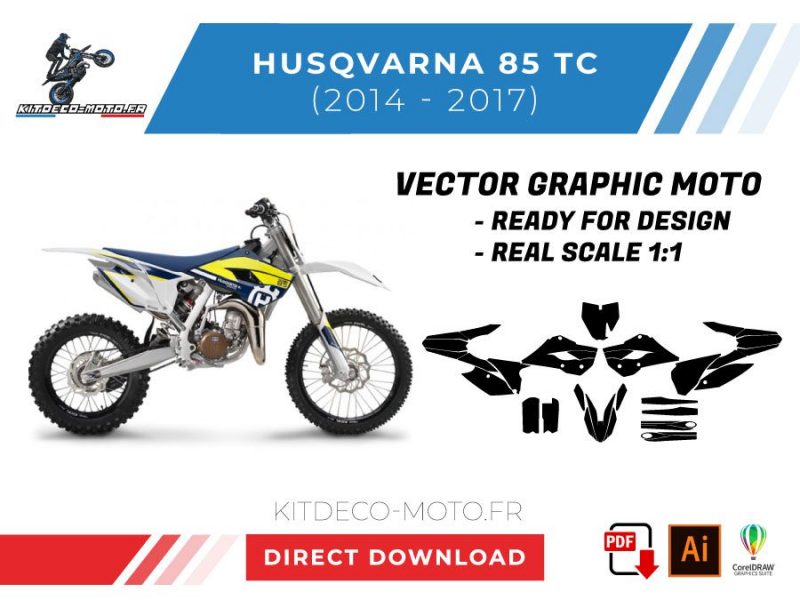 modello vettoriale husqvarna 85 tc 2014 2017