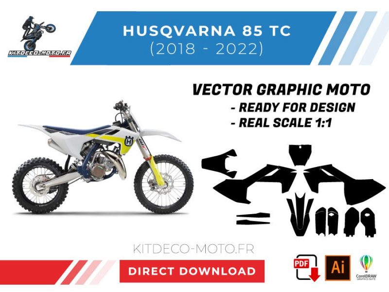 modello vettoriale husqvarna 85 tc 2018 2022