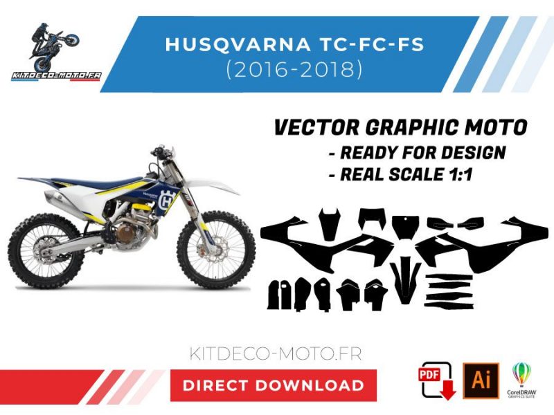 modello vettoriale husqvarna tc fc 2016 2018