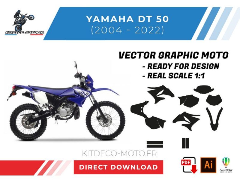 modello vettoriale yamaha dt 50 2004 2022