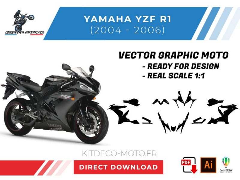 template vector yamaha yzf r1 2004 2006
