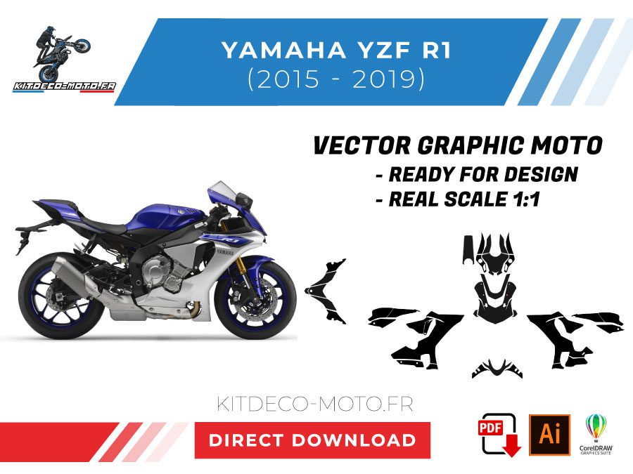vorlagenvektor yamaha yzf r1 2015 2019