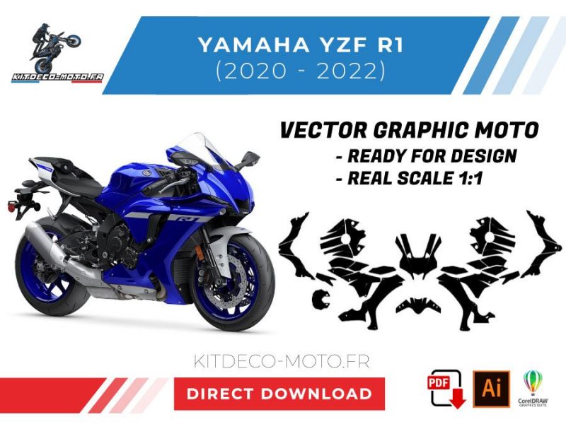 plantilla vector yamaha yzf r1 2020 2022