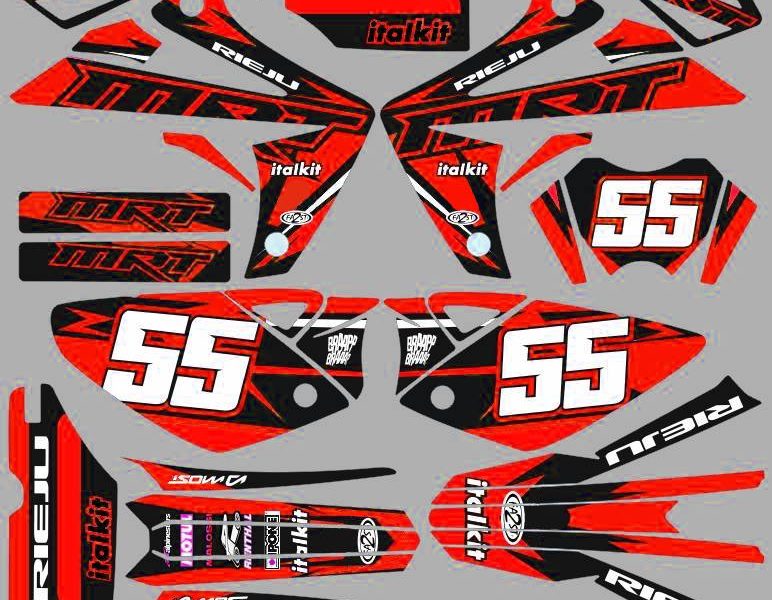 kit déco rieju 50 mrt craft rouge