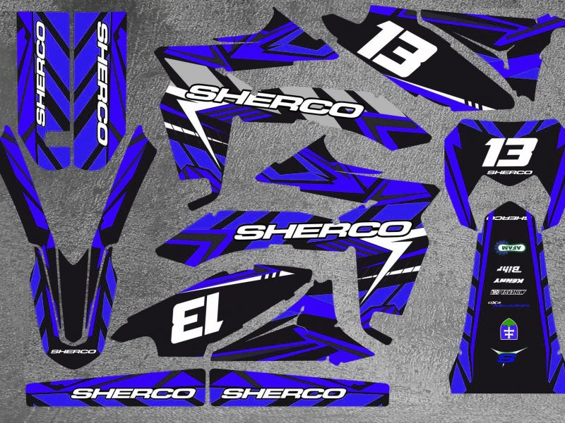 Kit grafico Sherco 50 mq – Blu Karem