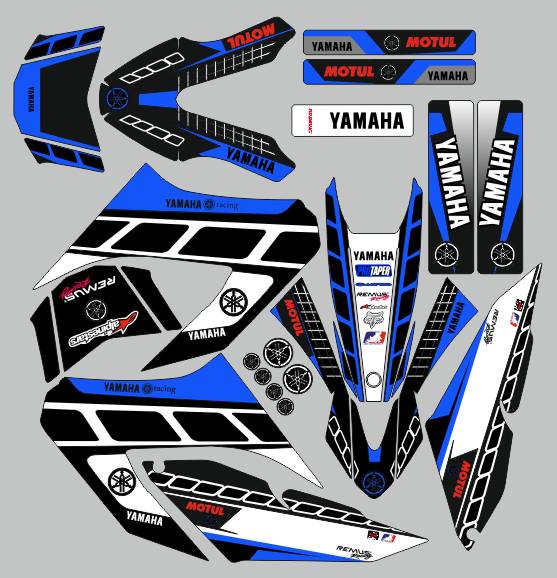 deco kit yamaha 125 wrx anniversario blu