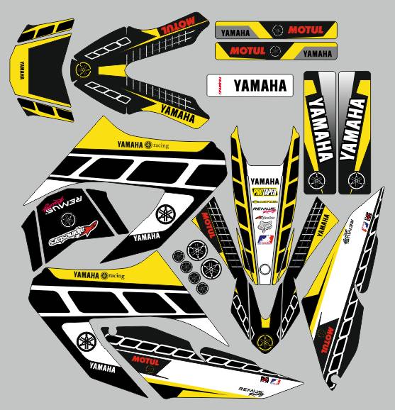 deco kit yamaha 125 wrx giallo anniversario