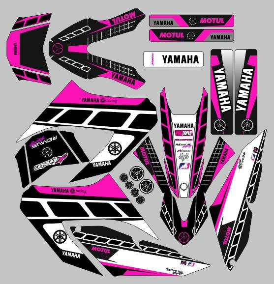 kit deco yamaha 125 wrx aniversário rosa