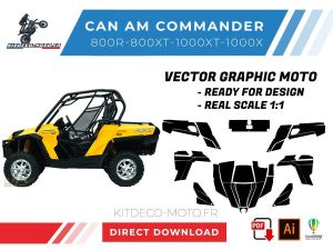 template can am commander vector