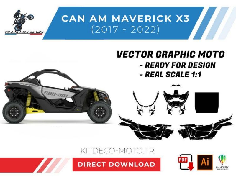template can am maverick x3 vector 2017 2022