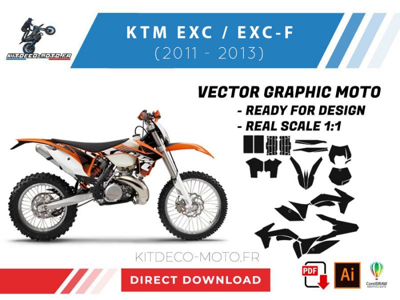 modelo ktm exc (2012 2013) vetor