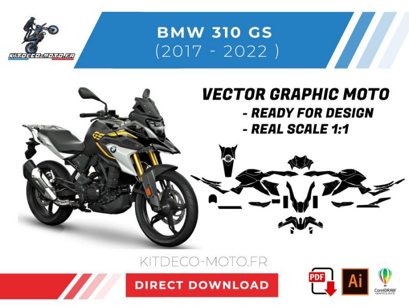 template vector bmw 310 gs 2017 2022