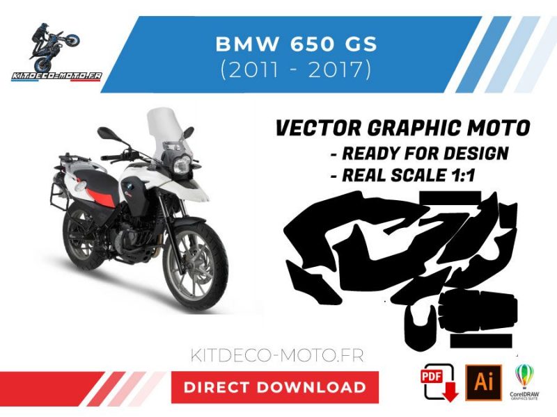 plantilla vector bmw 650 gs 2011 2017
