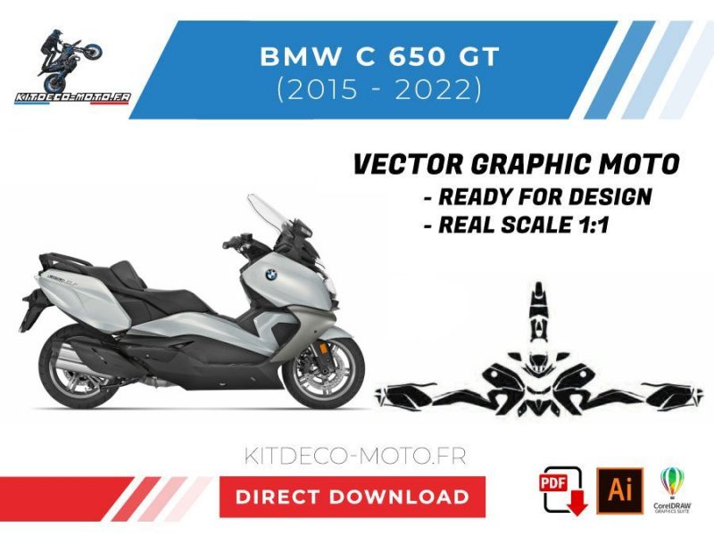 template bmw c 650 gt (2015 2022) vector