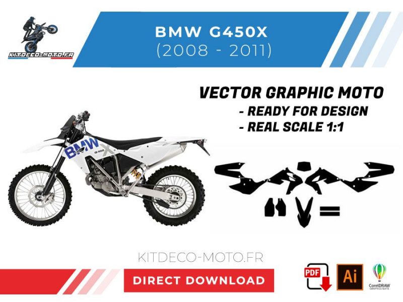 modello vettoriale bmw g450x 2008 2011