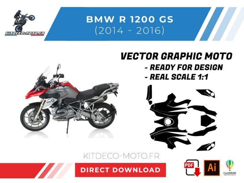 modello vettoriale bmw r 1200 gs 2014 2016