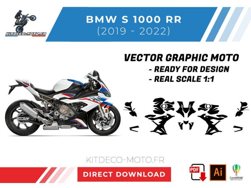 template vector bmw s1000rr 2019 2022
