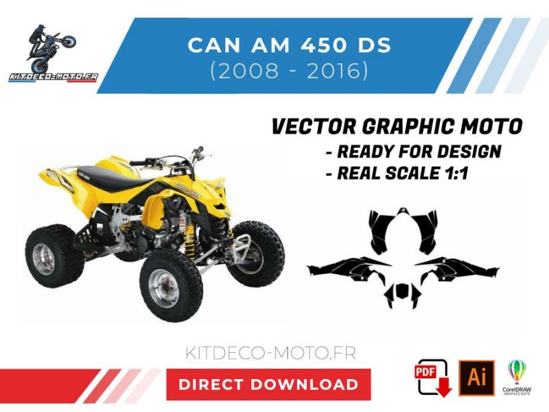 template vector can am 450 ds 2008 2016