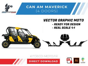 template vector can am maverick 4 doors
