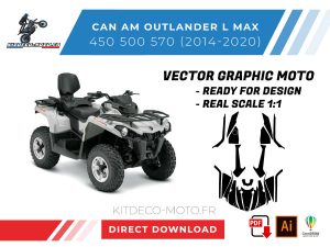 template vector can am outlander l max 450 500 570 2014 2020