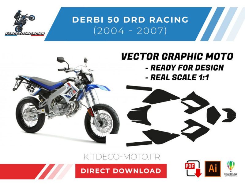 modello vettoriale derbi drd racing 2004 2007