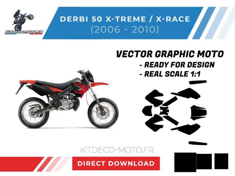 modello vettoriale derbi xtreme xrace 2006 2010
