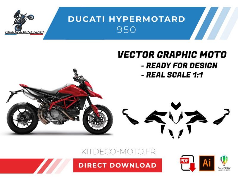 ducati hypermotard 950 vector template