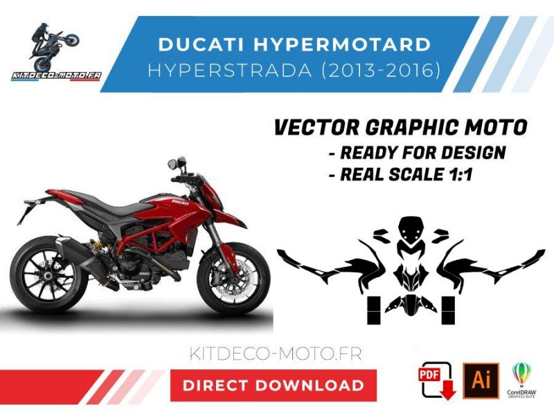 modello ducati hypermotard hyperstrada (2013 2016) vettore