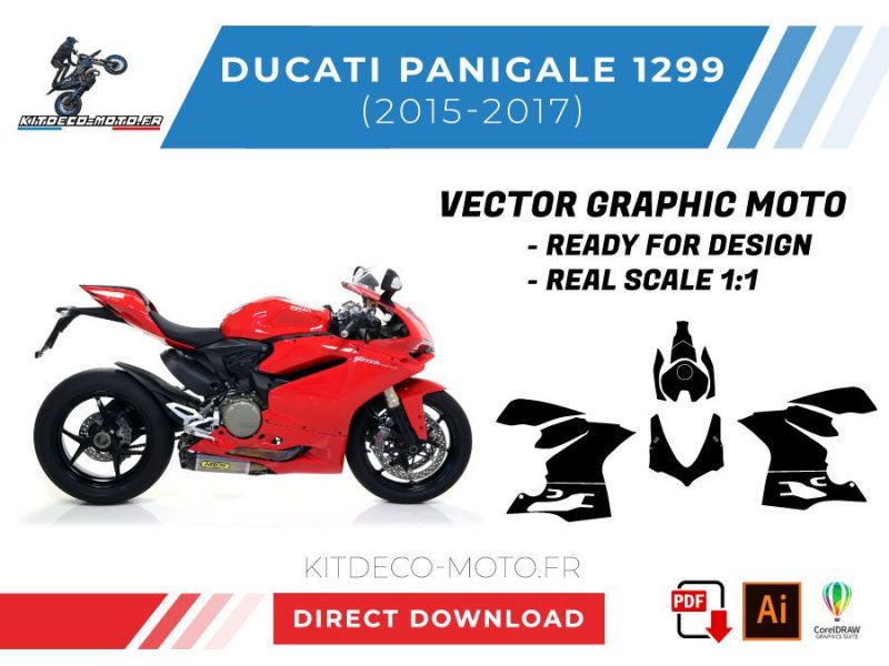 template vector ducati panigale 1299 2015 2017