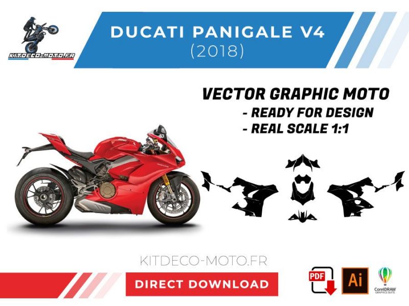 template vector ducati panigale v4 2018