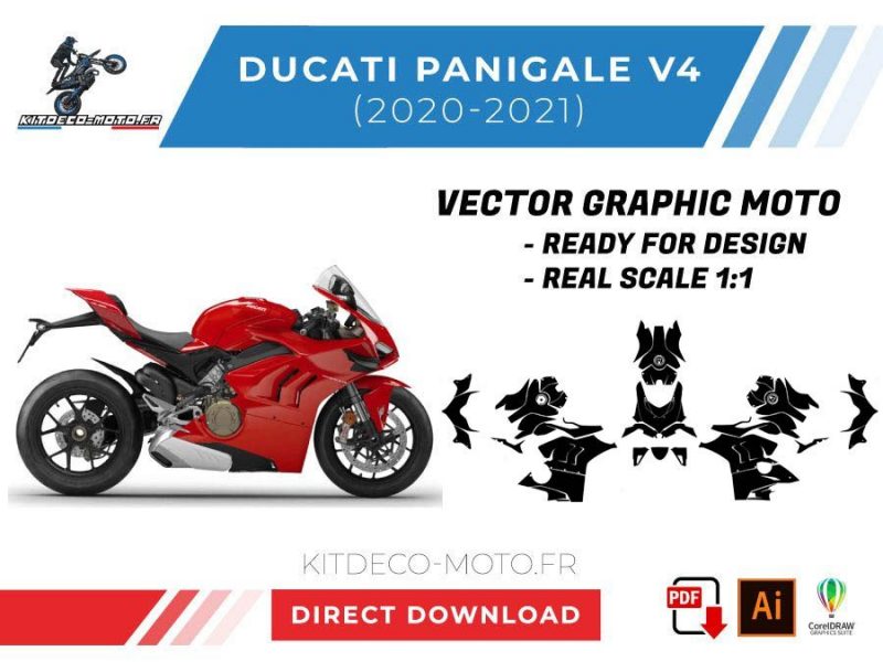 template ducati panigale v4 (2020 2021) vector