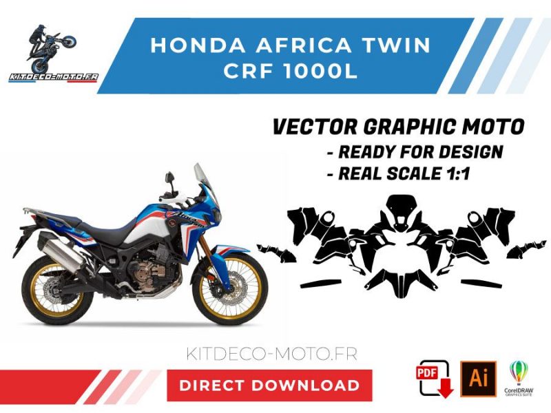 template vector honda africa twin crf 1000l