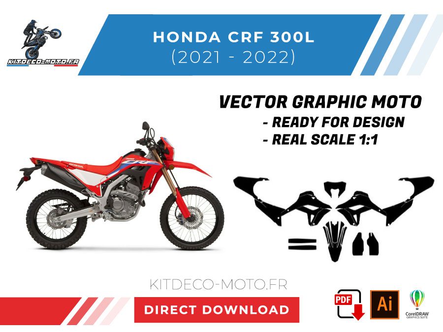 template vector honda crf 300l 2021 2022