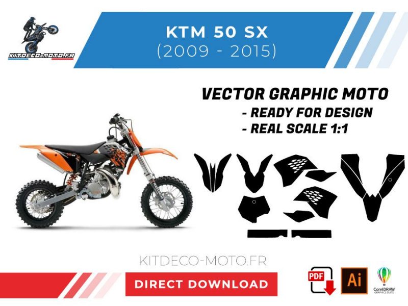 plantilla vector ktm 50 sx 2009 2015