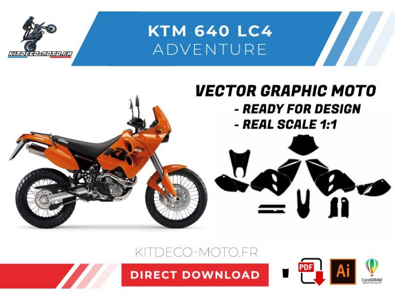template vector ktm 640 lc4 adventure