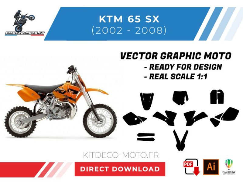 template vector ktm 65 sx 2002 2008