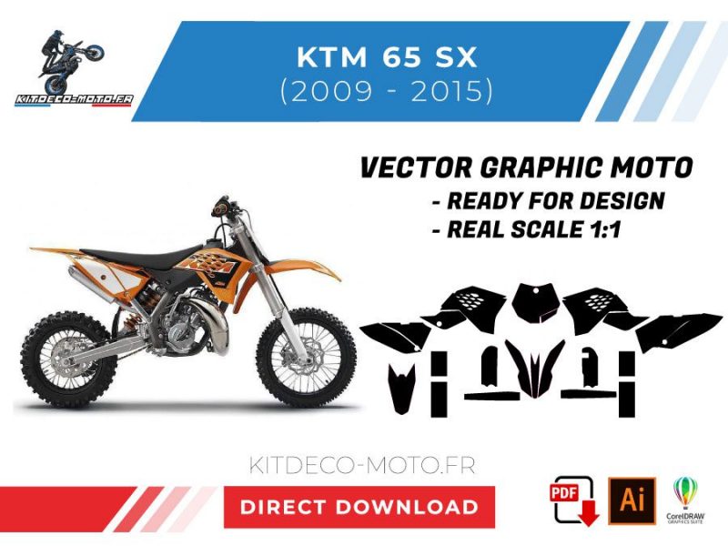 plantilla vector ktm 65 sx 2009 2015