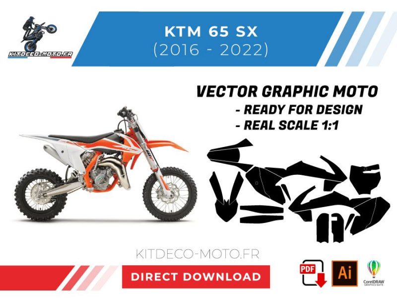 vetor de modelo ktm 65 sx 2016 2022