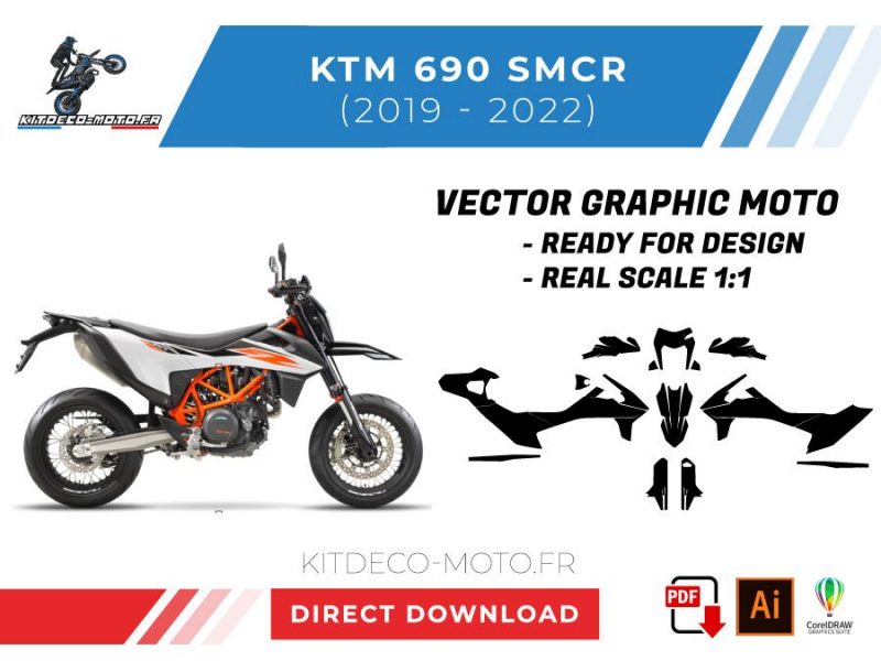 vetor de modelo ktm 690 smcr 2019 2022