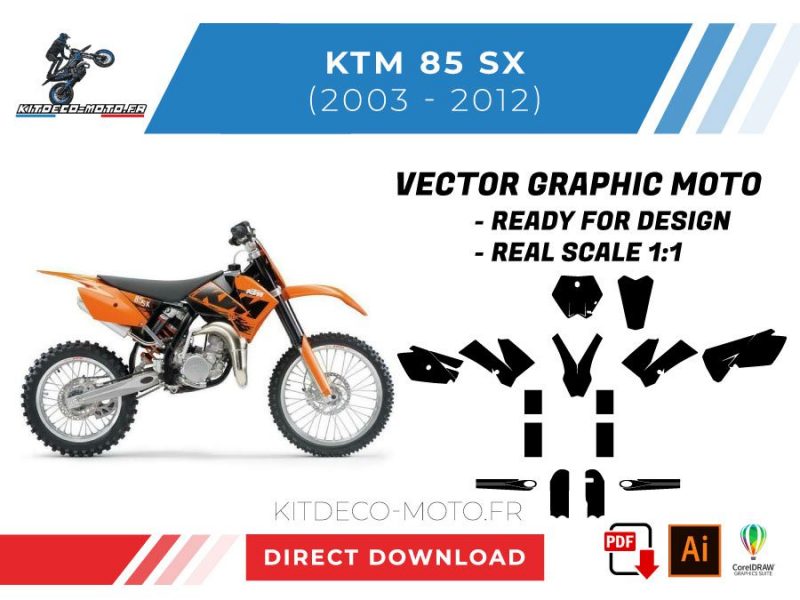 plantilla vector ktm 85 sx 2003 2012