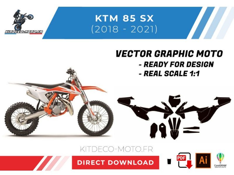 vetor de modelo ktm 85 sx 2018 2021