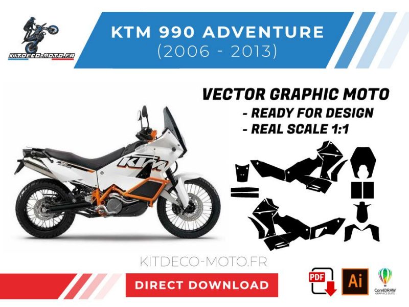 template vector ktm 990 adventure 2006 2013