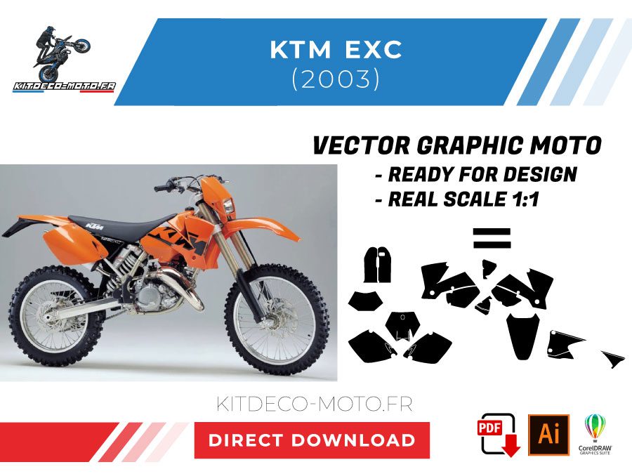 template vector ktm exc 2003