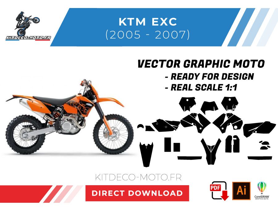 template vector ktm exc 2005 2007