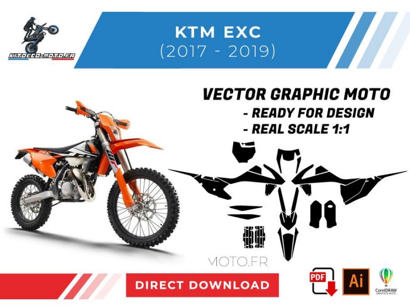 plantilla vector ktm exc 2017 2019