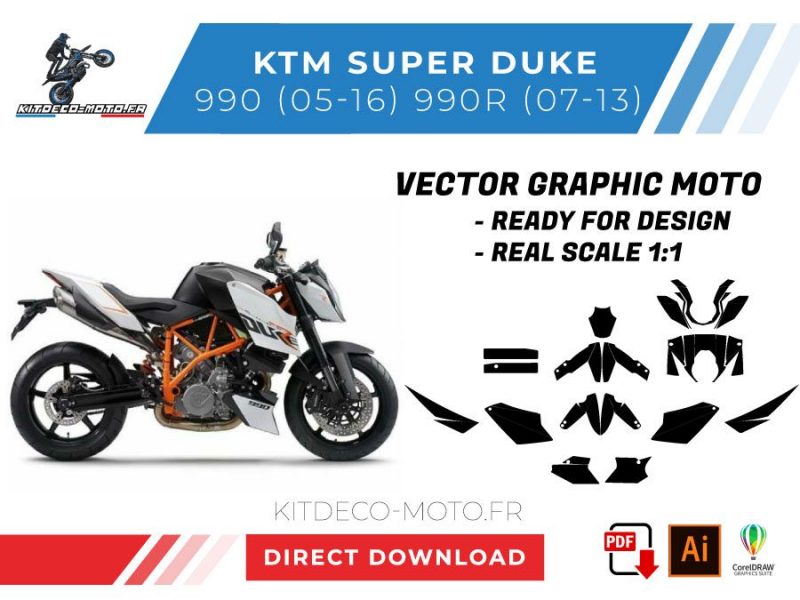 Vorlagenvektor KTM Super Duke 990 R