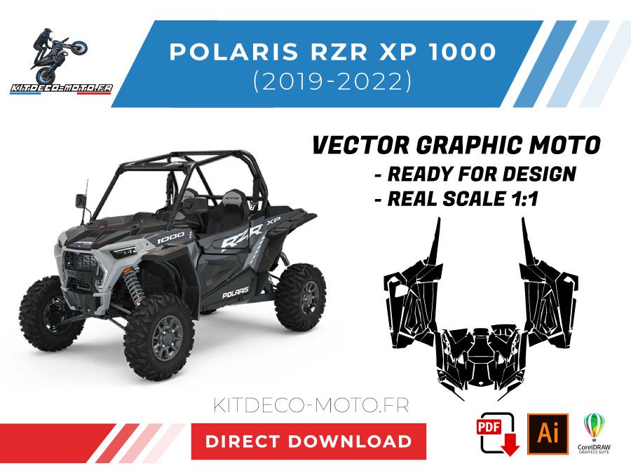 Modelo Polaris RZR XP 1000 - 2 PORTAS (2019-2022) Vector 