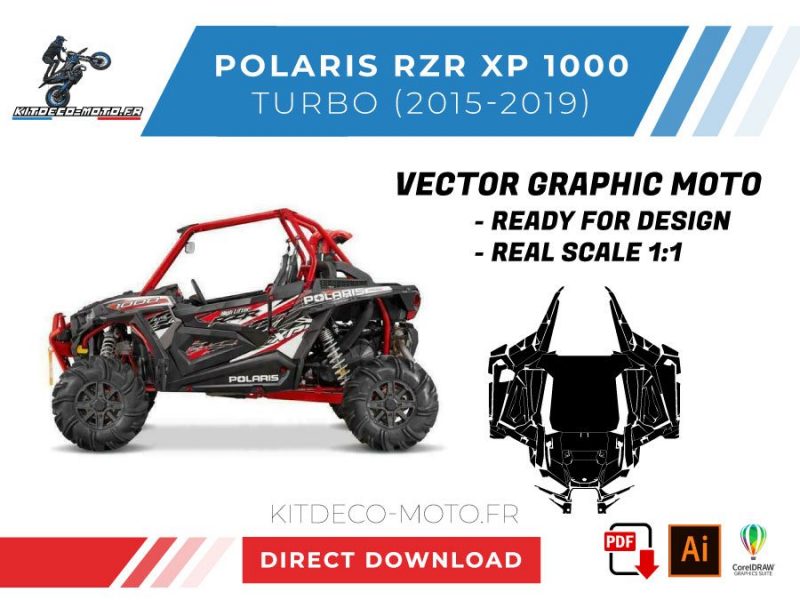 szablon wektor polaris rzr xp 1000 turbo 2015 2019
