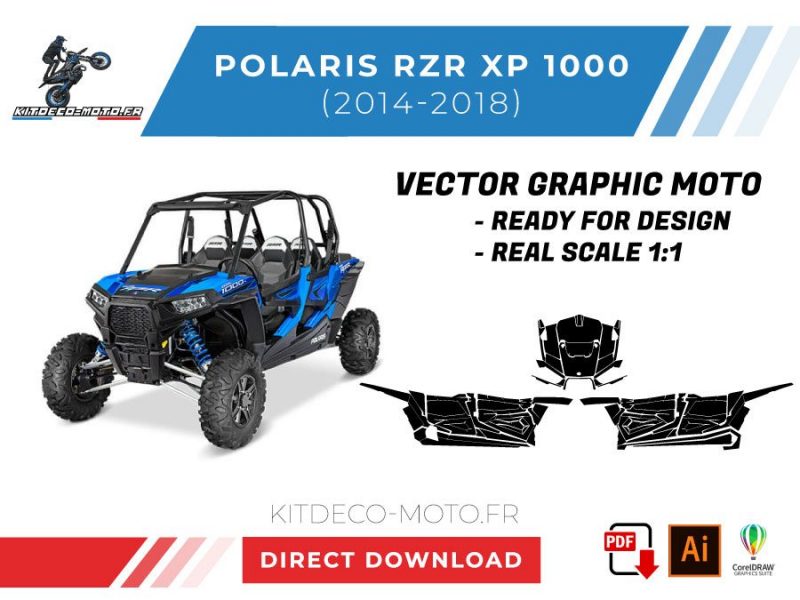 modello vettoriale polaris rzr xp 4 porte 1000 2014 2018
