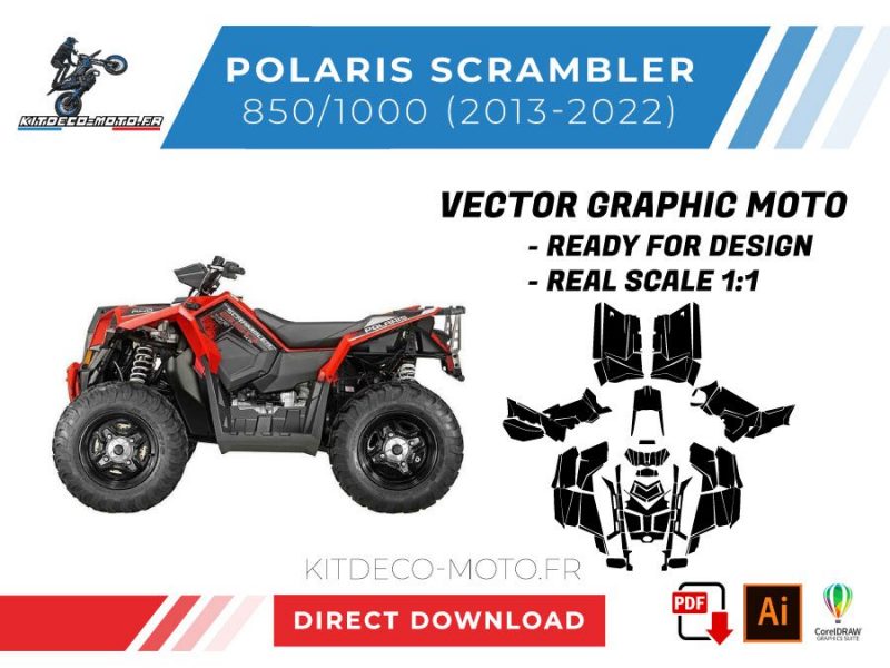 szablon wektor polaris scrambler 850 1000 2013 2022